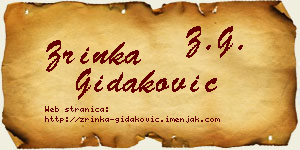 Zrinka Gidaković vizit kartica